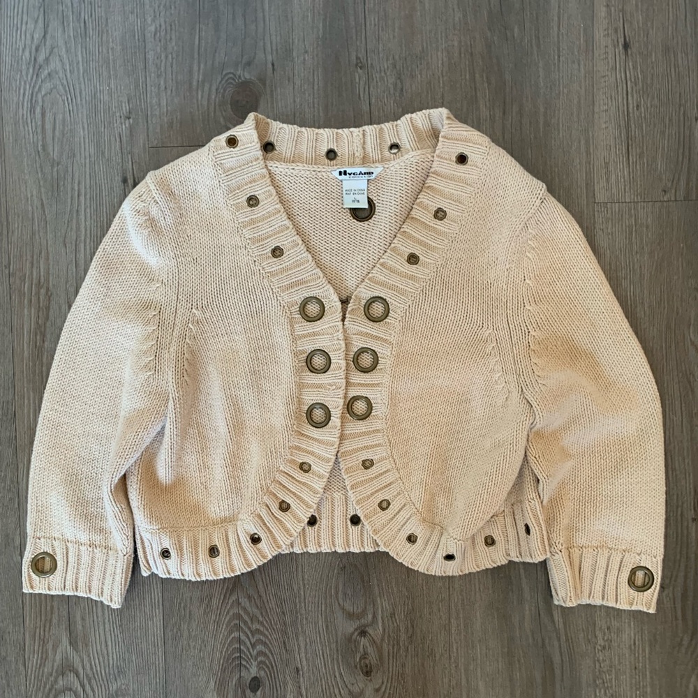 Nygard Collection metal grommet detail sweater